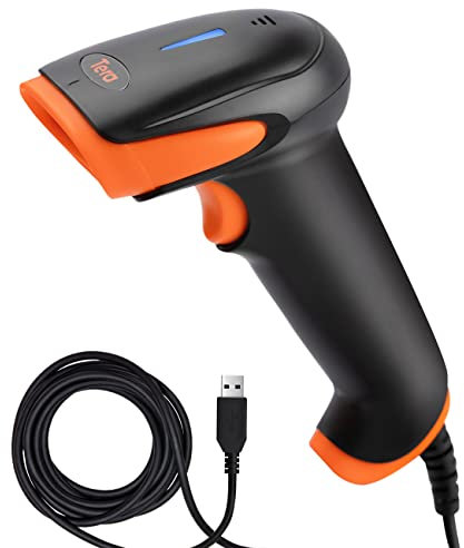 Tera Barcode Scanner CCD 1500 Lettore di Codici a Barre Cablato 1D USB, Scansione di Codici a Barre su Schermi Digitali, 1500C