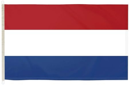 DuraFlag – Holanda - Banderas de 150 x 90cm con clips y ganchos - premium de 5 x 3