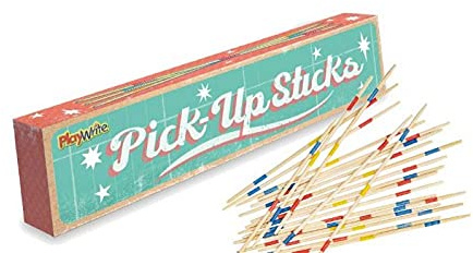 Playwrite Mikado-Mikado-Stäbchen, traditionelle Spiele, klassisches Retro-Holzstäbchenspiel für Erwachsene und Kinder
