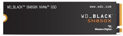 WD_BLACK SN850X NVMe SSD 4 TB interne SSD (Gaming Speicher, PCIe Gen4-Technologie, Lesen 7.300 MB/s, Schreiben 6.600 MB/s) Schwarz, Standard