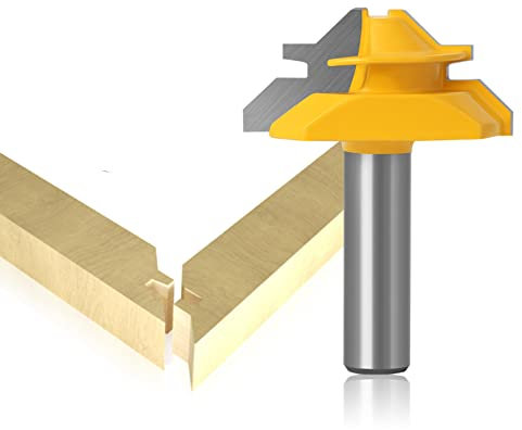 1/2 Shank 12mm Shank Medium Lock Mitra Router Bit - 45 Gradi - 3/4 Stock Fresa Per La Lavorazione Del Legno/fresatura Utensili/carburo,Gambo Da 12 Mm