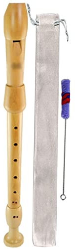 Blockflöte 8-Loch-Haushaltsblasinstrument, Musiker Spielen Barockblockflöten, Deutsche Blockflötenpraxis Für Anfänger, 3-stufige Design-Altblockflöte (Color : Wood Color, S : German)