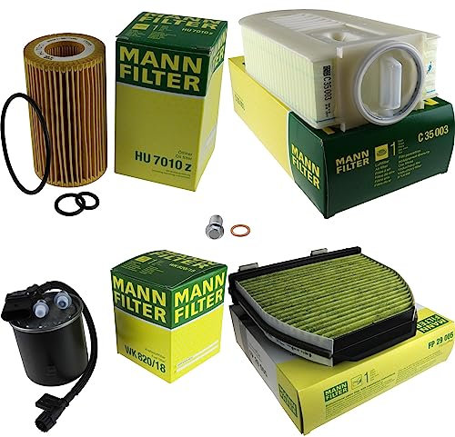 EISENFELS Filter Set Inspektionspaket erstellt mit MANN-FILTER Ölfilter HU 7010 z, Luftfilter C 35 003, Kraftstofffilter WK 820/18, Innenraumfilter FP 29 005, Verschlussschraube
