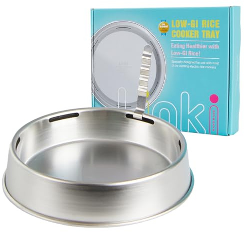 Linki Low-Carb Low-Sugar Rice Cooker Inner Pot Tray Korean Premium ST304 Stainless Steel Reduce Carbohydrates by 20%. Perfect Fit in 4-6 Cups Rice Cooker, Made in Korea (Cook up to 3 servings with