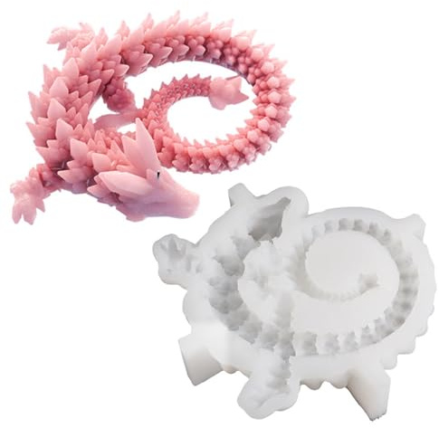Resin Dragon Mold | Dragon Cake Topper Decorating Mould,Dragon Epoxy Resin Silicone Molds for Fondant Sugar Craft, Cake Topper Decorating, Clay, Plaster