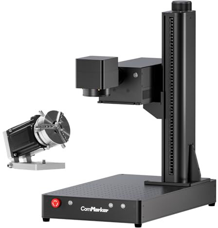 ComMarker Omni1 5W UV Engraving Machine with Electric Lifting 2 Optional Lenses and 1 Rotary Axis, Support EZCAD and LightBurn Laser Engraver, Unlock All Material with UV Laser