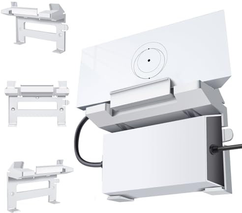 TNP for Starlink Gen 3 Router Mount - Wall Bracket Mounting Kit for Starlink V3 Mesh WiFi Router & Power Supply - 2 in 1 Space Saving Wall Mount Internet Modem Holder for Home & Office Use