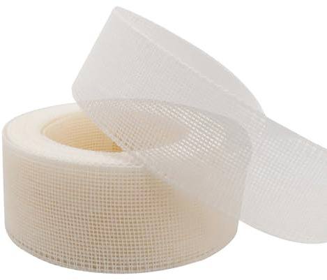 HZOUHONG Saumband zum Nähen 5 M x 35.5 MM Fischgrät Band (Beige) | Fischgrätenband zum Säumen, Säumführung aus Stoff, Nahtband für DIY Handmade Craft Kleidung Kleid Rand Saum Hochzeitsschleier
