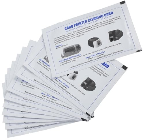 IDEANATEGRATE Pos Maschinenreinigungskarten 15 Stück 125 X 8mm Reinigungskarten für Optische Kreditkartenlesegeräte und Scheckscanner im Einzelhandel und Kassenbereich