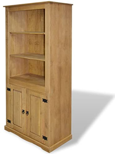 vidaXL Solid Wood Pine Cupboard Home Indoor Bedroom Living Room Office Wooden Buffet Side Cabinet Bookcase Highboard Furniture Corona Range