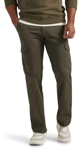 Lee Men's Extreme Motion Twill Cargo Pant Frontier Olive 36W x 34L