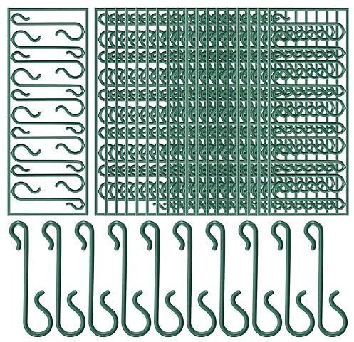 PINNKL 200 Stück Kugelaufhänger, Weihnachtsbaumkugeln Haken Weihnachtsbaumschmuck Klein Schnellaufhänger Grün Christbaumkugel Aufhänger Ornament Baumhaken Perfekt für Weihnachtskugeln