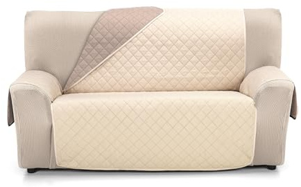 Martina Home Ambar Housse de canapé rembourré - 2 Places XL - Beige/Cuir