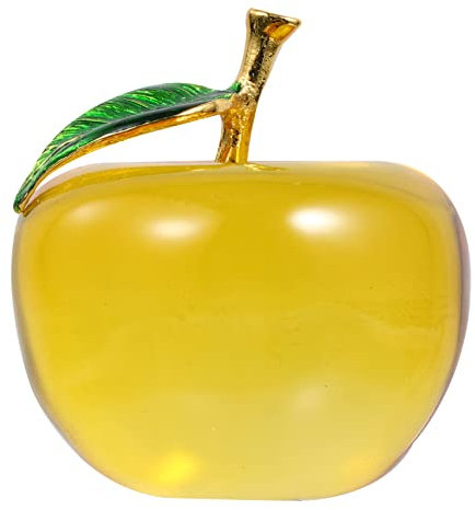 ULDIGI Wasserfester Kristall Apfel Mit Goldenem Elegante Tischdeko Für Wohnräume Und Fahrzeuge Perfektes Für Weihnachten Und Besondere Anlässe