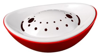 Baoblaze Plateau à Glace sèche, Assiette à tripes, Assiettes créatives en lingots, Plateau de présentation en mélamine Shabu Sashimi pour Salle à Manger, Rouge Blanc