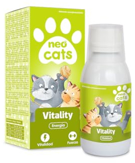 NEO CATS - Jarabe Vitality para Gatos - Potencia la Vitalidad y el Bienestar General - con Taurina, Vitaminas del Grupo B e Ingredientes Naturales - 120 ml