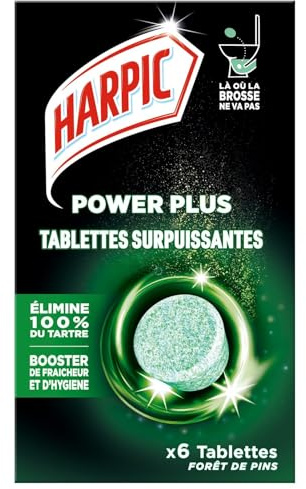 HARPIC – Pastilles WC Puissantes pour Toilette Impeccable, Action Nettoyante Efficace (6 Tablettes) - Lot de 3 - vendu par Lot