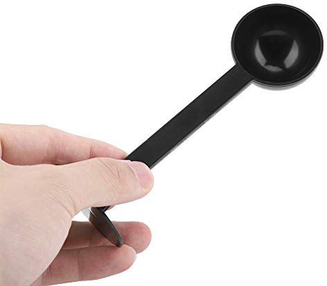 2 in 1 Coffee Spoon, 8-10g Plastic Coffee Measuring Tamping Spoon with Long Handle Reusable Espresso Machine Powder Scoops for Household Commercial