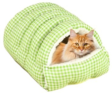 Yulokdwi Panier pour Chaton | Coussin Confortable Amovible - Caverne pour Chat d'Intérieur Et Lit pour Animal | pour Races De Chats De Petite À Grande Taille, Salon, Balcon, Jardin, Jeu, Repos,