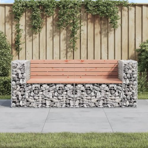 Gecheer Garden Bench Gabion Design 184x71x65.5 cm Solid Wood Douglas Gabions Model3196237