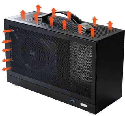 Mini ITX Gaming PC Case - Portable Desktop Chassis, Compact Mini Tower Computer Case, Durable Aluminum Construction, USB Ports | Convenient PC Building Solution for a U