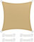 SONGMICS Vela Parasole 2 x 2 m, Tenda da Sole in Tessuto HDPE, Permeabile all'Aria e all'Acqua, per Terrazza, Giardino, Balcone, Campeggio, Quadrata, Concava, Corde da 2 m, Giallo Sabbia GSS22EY