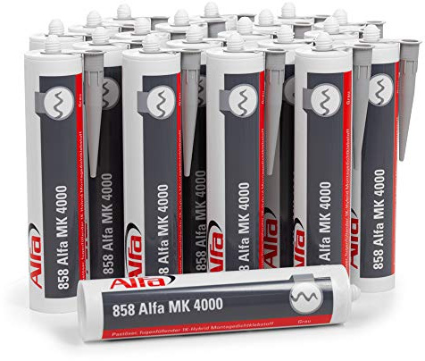 20x Alfa Montagedichtklebstoff 1K Hybrid weiß 430 Gramm - pastöser, fugenfüllend Montagekleber