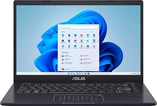 ASUS E410MA Computer portatile da 14 pollici Intel Celeron N4020 1.1GHz Processor; 4GB DDR4 RAM integrata; 64GB eMMC Storage; Intel UHD Graphics 600