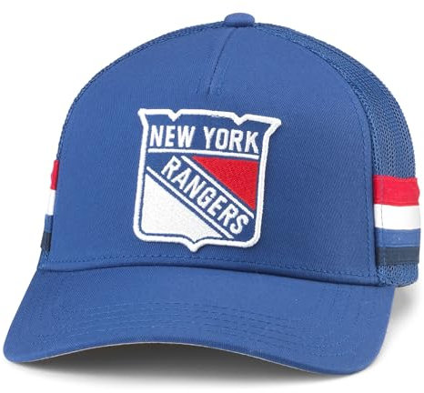 AMERICAN NEEDLE National Hockey League Baseballmütze, offizielles Lizenzprodukt, NHL Hotfoot verstellbar, Snapback, Royal (New York Rangers), Einheitsgr��e