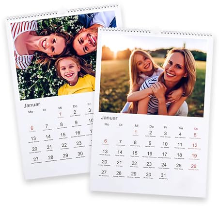 Personalisierte Wandkalender 2026 - A3 Format - Fotokalender und Jahreskalender zum Selbstgestalten, Ideal für Zuhause oder Büro