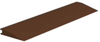 Roppe Rolling Traffic Transition Profile #66, Espresso, 3/8 H X 9' L X 3-1/8 W