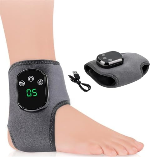 Masseur de cheville – Compression, Chaleur & Micro-Vibrations | Soulage Neuropathie, Engourdissements & Gonflements | Améliore Circulation | Maison & Après Sport | Pour Diabétiques & Actifs (a pair)