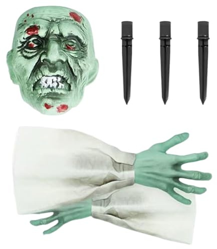 Esqueleto de Patio, estacas de Halloween, decoración Realista para casa encantada, jardín, Puerta Delantera, Valla, césped