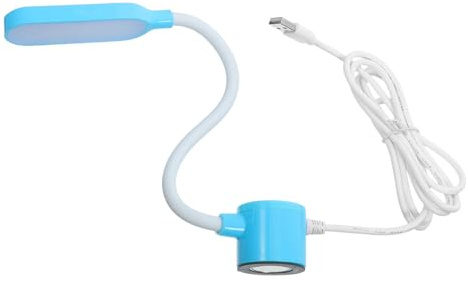 CORHAD Usb-driven Justerbar Magnetisk Sybelysning med Flexibel Svanhals Dimbar Led-lampa för Sömnad Broderi och Hantverksarbetsbänkar i Blått