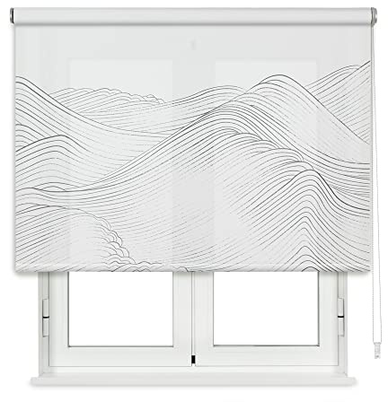 VIEWTEX | Store Enrouleur Tamisant Waves 135 X 250cm | Stores pour fenêtres et Portes| Fabriqué en Europe | 5 Ans de Garantie