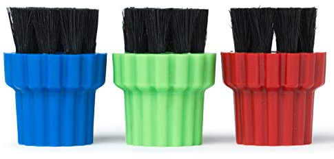 H2O Brushes for Steam Mop & Cleaner - Replacement Brushes X5 HD (3 Pack) (Nylon, Multicoloured)