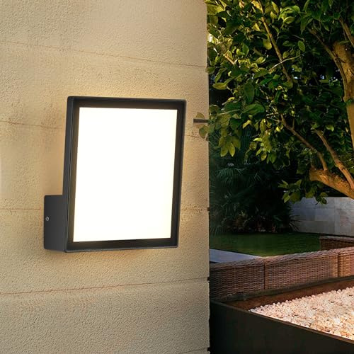 KUKAK LED Wandlampe Aussen Innen 10W,Außenleuchte Aussenlampe IP65 wasserdichte,Aluminium Modern Wandleuchte Außen 3000K Warmweiß Aussenleuchte,Wand Lampe für Terrasse Eingang Garten Balkon Flur