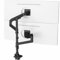 VIVO Pneumatic Arm Dual Ultrawide Monitor Extra Tall Desk Mount for Up to 49 inch Screens, Heavy Duty Clamp, Holds 2 Ultra Wides Up to 20kg, Black, STAND-V120K