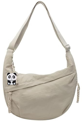 SCOFY FASHION Mezza luna Mezzaluna Borsa Hobo Puffer Dumpling Borsa da donna morbida leggera imbottitura in nylon borsa a tracolla piccola