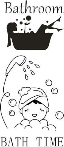 2 Ensembles D'Autocollants De Salle De Bain, Autocollants Créatifs Et Amusants, Autocollants De Décoration De Salle De Bain, Autocollants Muraux Simples Et Polyvalents, Accessoires De Maison.