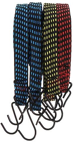 Toddmomy 4pezzi Cinghia Di Legatura Elastica Gancio Dispositivo Di Legatura Corda Di Serraggio Robusta Per Bagagliaio Biciclette e Moto Protezione Dal Graffio Facile Trasporto e Utilizzo