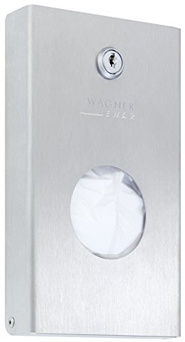 Wagner Ewar Hygienebeutelspender WP156-1 Edelstahl für Aufputzmontage, Variante:Edelstahl matt
