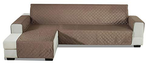 PETCUTE Sofabezug L Form gesteppter Sofabezug Sofaschutz ecksofa wasserdichte sofahusse ecksofa Chaiselongue Links 240x270cm