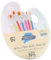 Paleta de Pintura 1 Pcs Paleta Pintura Bandejas Plástico Paletas Humeda con 6 Bolígrafos de Acuarela, para Manualidades, Pinturas al óleo, Acuarela Acrílica 23x17 cm