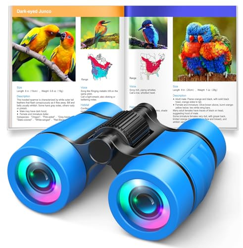 Toys for 3-7 Year Old Boys: LET'S GO! Binoculars for Kids with Bird Watching Manual Easter Birthday Gifts for 4 5 6 7 8 Year Old Boy Girls Outdoor Toy for Kid Ages 5-7 Toddler Camping Telescope