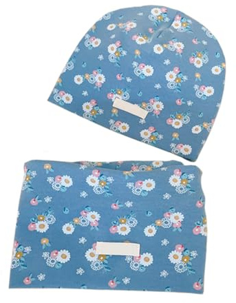 LIUPUUDLY Bambino Cappello Scaldacollo Set Morbido Caldo Beanie Berretto in Cotone Loop Sciarpa per Neonato Bambino