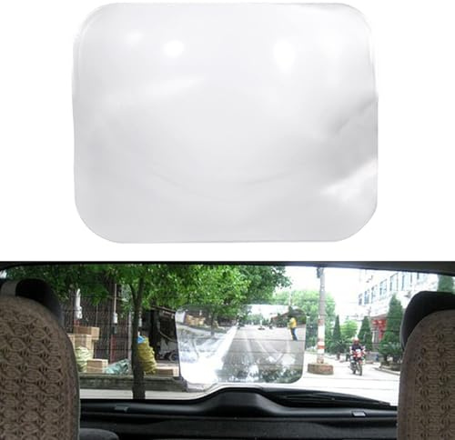 equlup Lentille de Lunette arrière de Voiture, 20x25,5cm Lentille arrière Grand Angle pour Voiture Autocollant pour lentille de fenêtre rétroviseur d'assistance à Vision avec loupe pour véhicule
