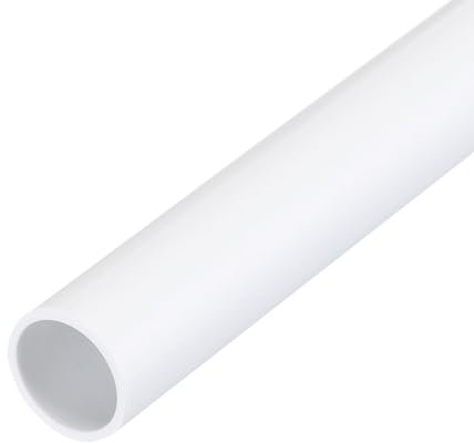 QUARKZMAN Tube Rond Rigide en PVC 10mm ID 12mm OD 350mm Longueur Blanc pour Manchon de Câble de Conduite d'Eau