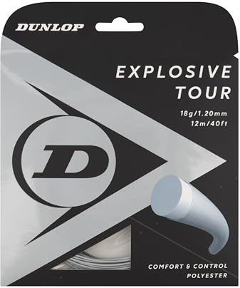 Dunlop Explosiv Tour Tennissaite, 18g-1.20mm, 12m Satz, Silber