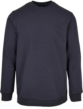 Build Your Brand Sweatshirt för män, basic crewneck tröja, tröja för män, finns i många färger, storlekar XS – 5XL, marinblå, XL